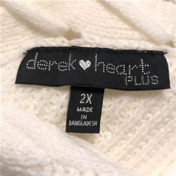 Derek Heart Lace Up Mix Stitch Sweater. New With Tickets. Size 2X - Picture 5 of 6